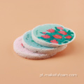 Round Cartoon Flor Cellulose Sponge esfregue compressa